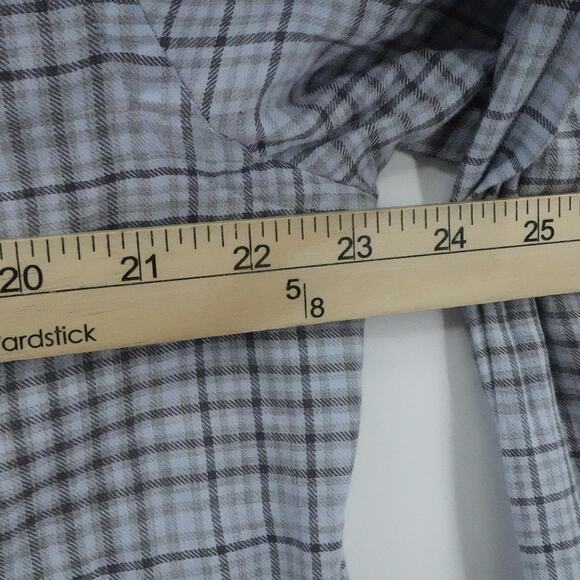 Billy Reid Shirt Mens Large‎ Plaid Gray Blue Standard Long Sleeve Casual Preppy - Picture 13 of 16